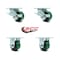 Service Caster 3.25 Inch Poly on Steel Caster Set with Roller Bearing 4 Brake 2 Swivel Lock SCC SCC-30CS3420-PUR-GB-SLB-2-R3420-2 - alternate 1
